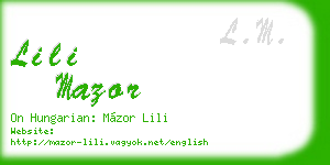 lili mazor business card